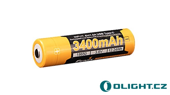 Dobíjecí USB-C baterie Fenix 18650 3400 mAh (Li-ion)
