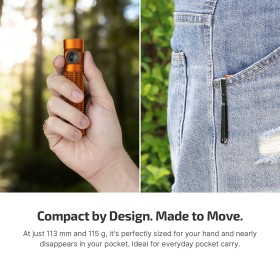 Olight Baton 4 Pro - oranžová