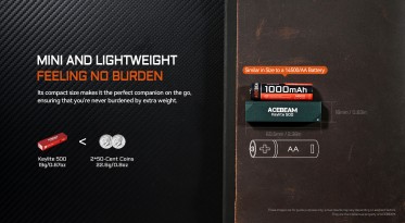 Nabíjecí baterka Acebeam Keylite - červená