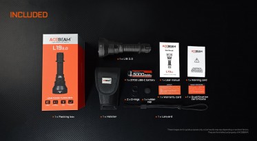 Lovecká svítilna AceBeam L19.2 Osram (zelené světlo)