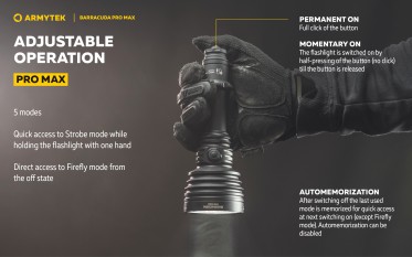 Armytek Barracuda Pro Max Magnet USB PCB White