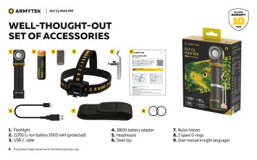 Armytek Elf C2 Max WR USB-C PCB Warm