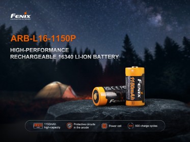 Dobíjecí baterie Fenix RCR123A 1150 mAh (Li-ion)