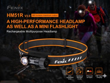 Nabíjecí čelovka Fenix HM51R Ruby V3.0