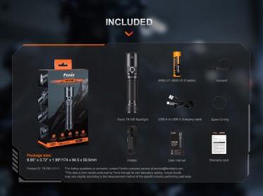 Taktická nabíjecí svítilna Fenix TK15R